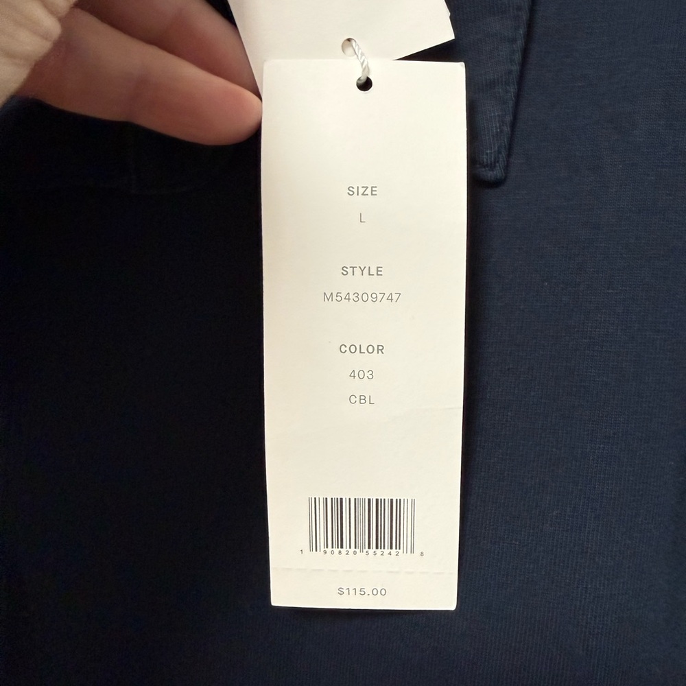 Vince Dark Blue Polo Shirt - Picture 3 of 5